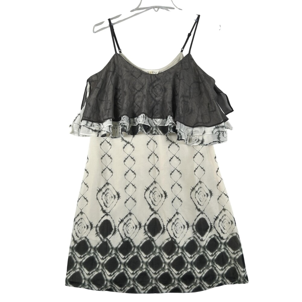 Sugarlips Dress Womens Medium Tie Dye Chiffon Ruffle Layered Mini Sundress Y2K